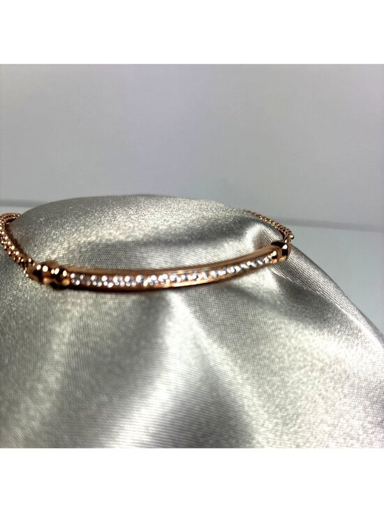 Kendra Scott Jewelry - Kendra Scott Gold Pavé Bar Slider Bracelet Adjustable Crystal Chain